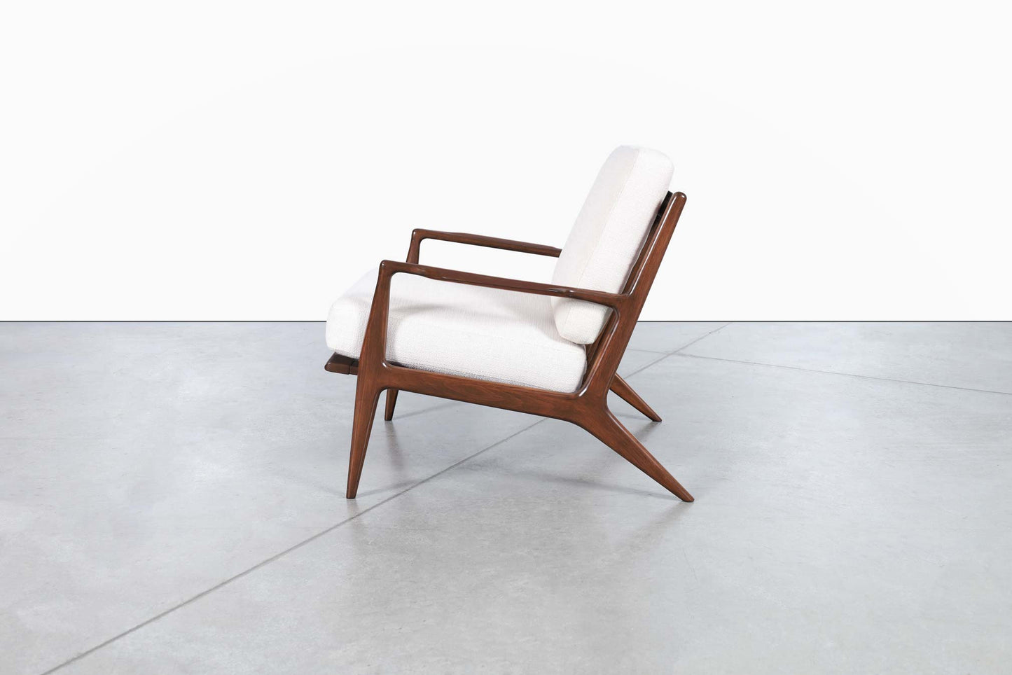 Danish Modern Walnut Lounge Chair by Ib Kofod Larsen for Selig