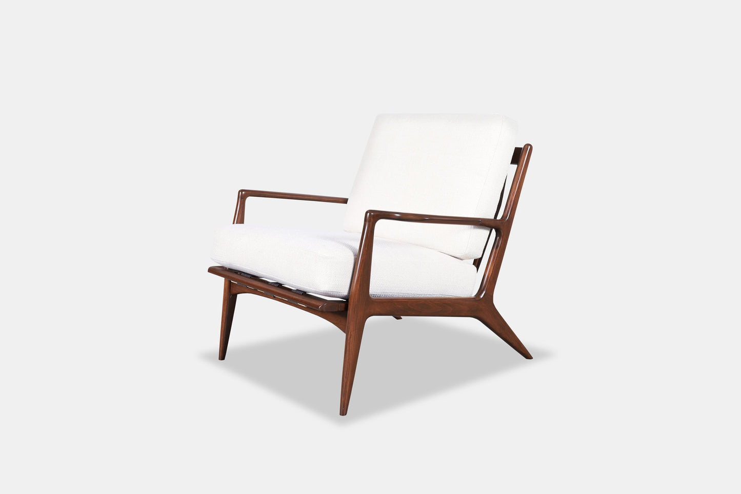 Danish Modern Walnut Lounge Chair by Ib Kofod Larsen for Selig