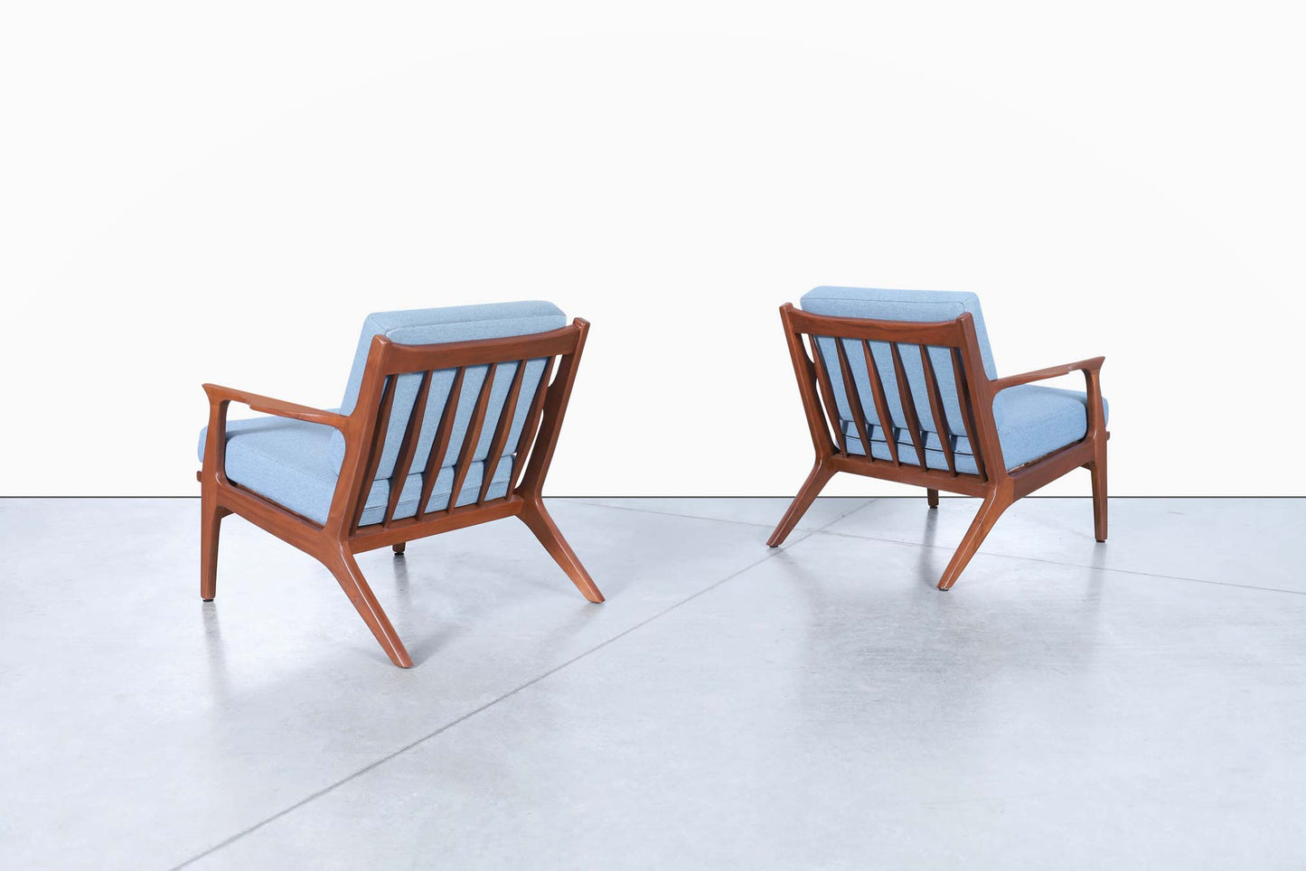 Danish Modern Walnut Lounge Chairs