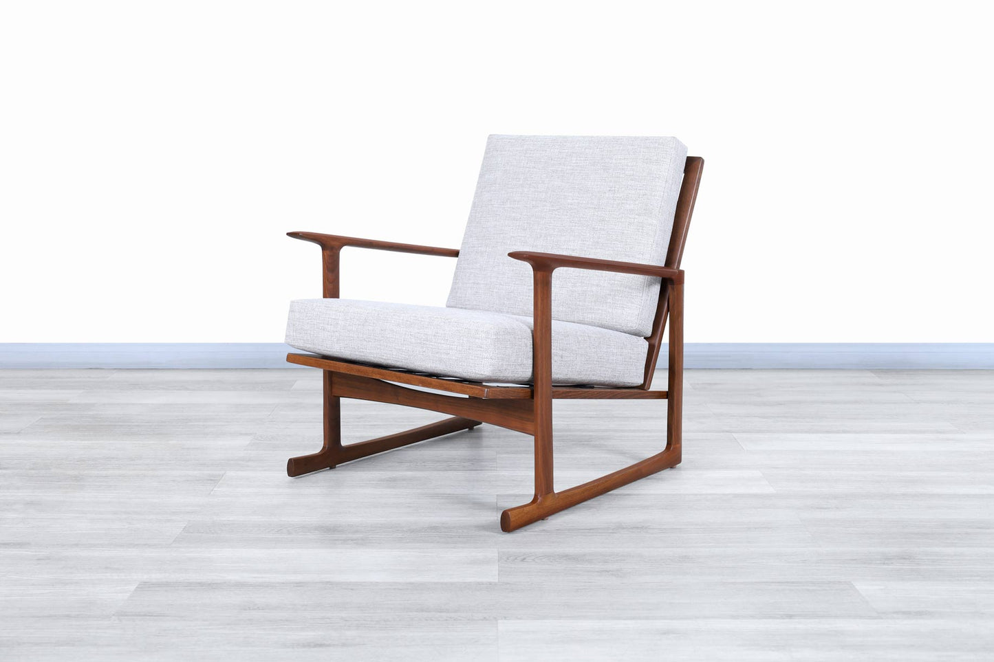 Danish Modern Walnut Lounge Chairs by Ib Kofod Larsen for Selig