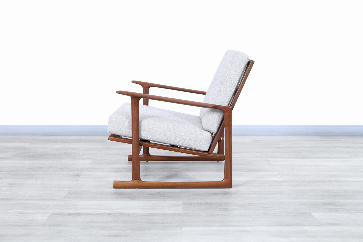 Danish Modern Walnut Lounge Chairs by Ib Kofod Larsen for Selig
