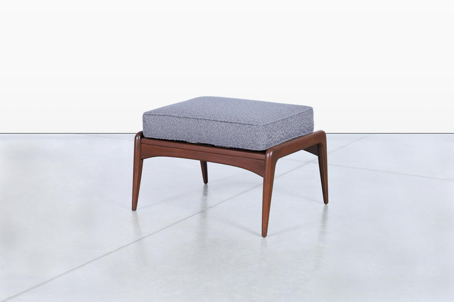 Danish Modern Walnut Reclining Lounge Chair and Ottoman by Ib Kofod Larsen