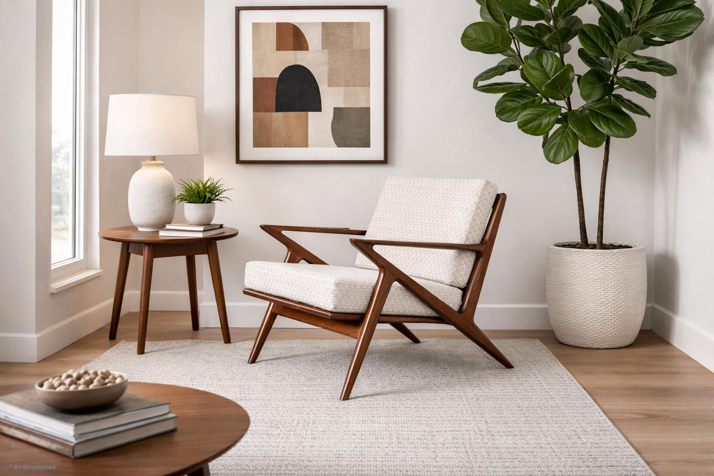 Danish Modern Walnut "Z" Lounge Chairs by Poul Jensen for Selig