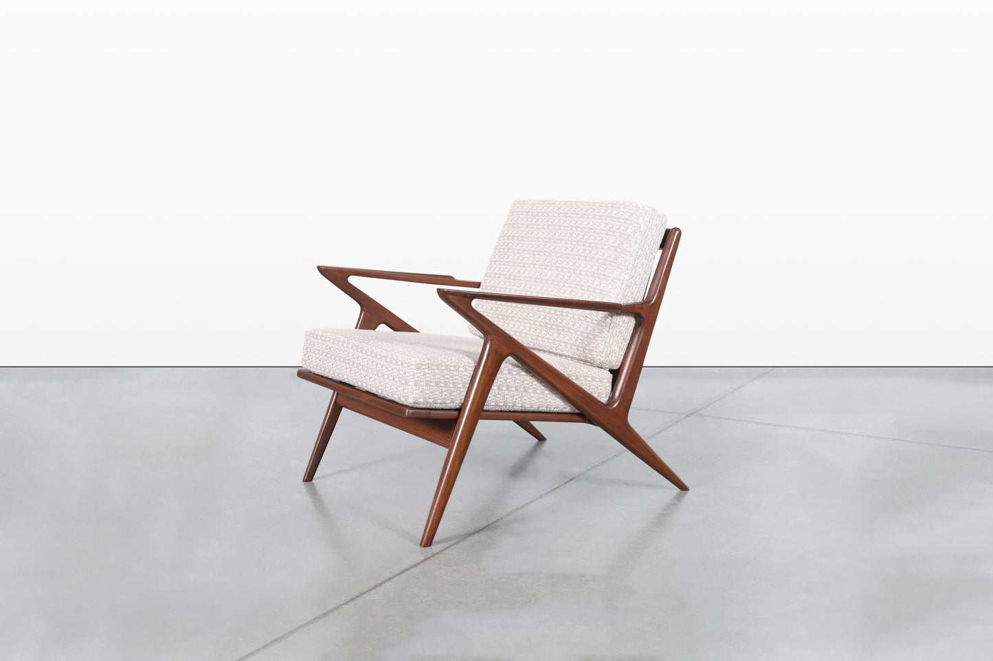 Danish Modern Walnut "Z" Lounge Chairs by Poul Jensen for Selig