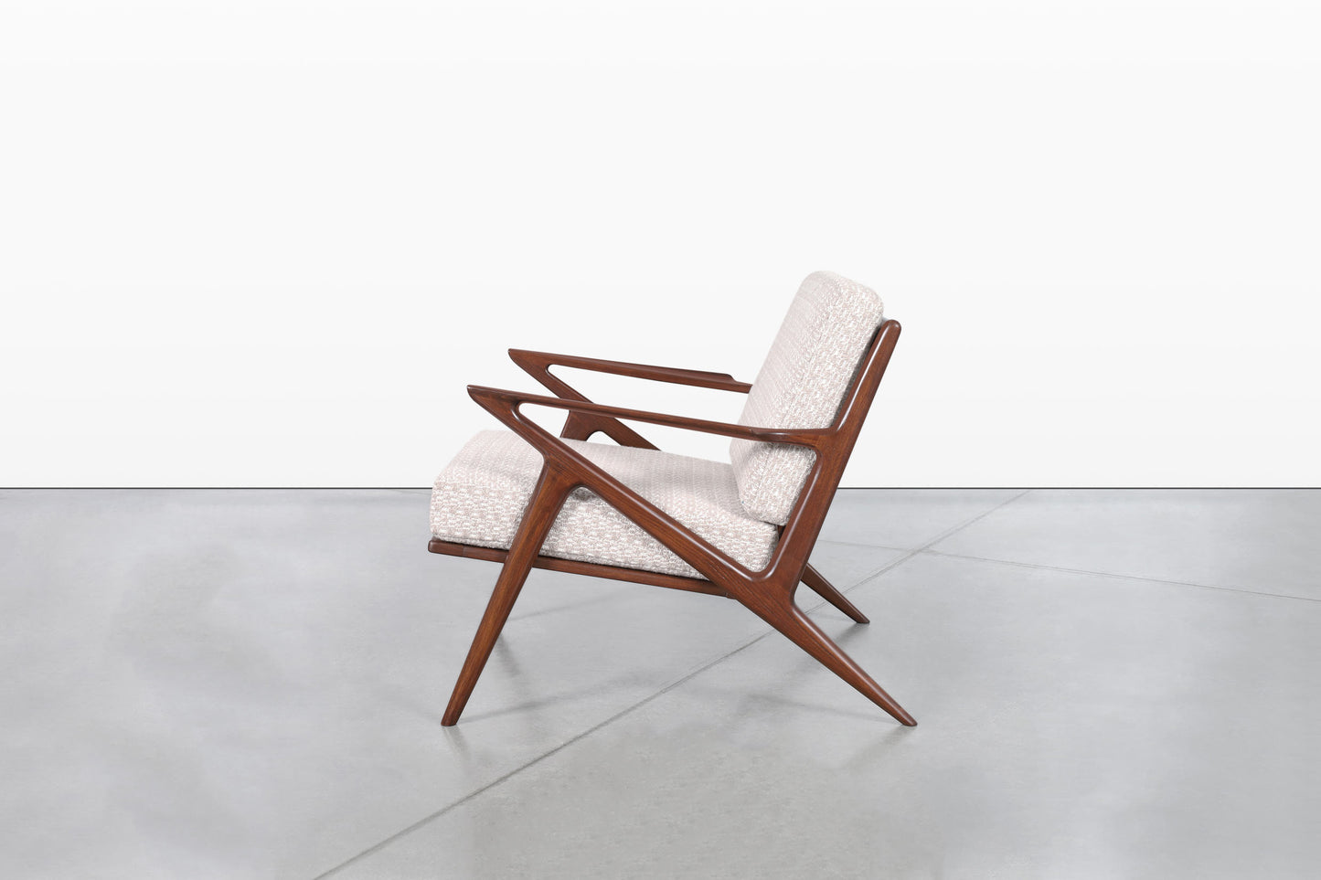 Danish Modern Walnut "Z" Lounge Chairs by Poul Jensen for Selig