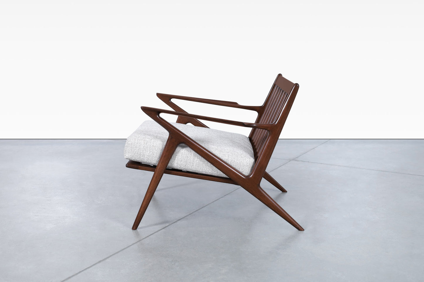 Danish Modern Walnut "Z" Lounge Chairs by Poul Jensen for Selig