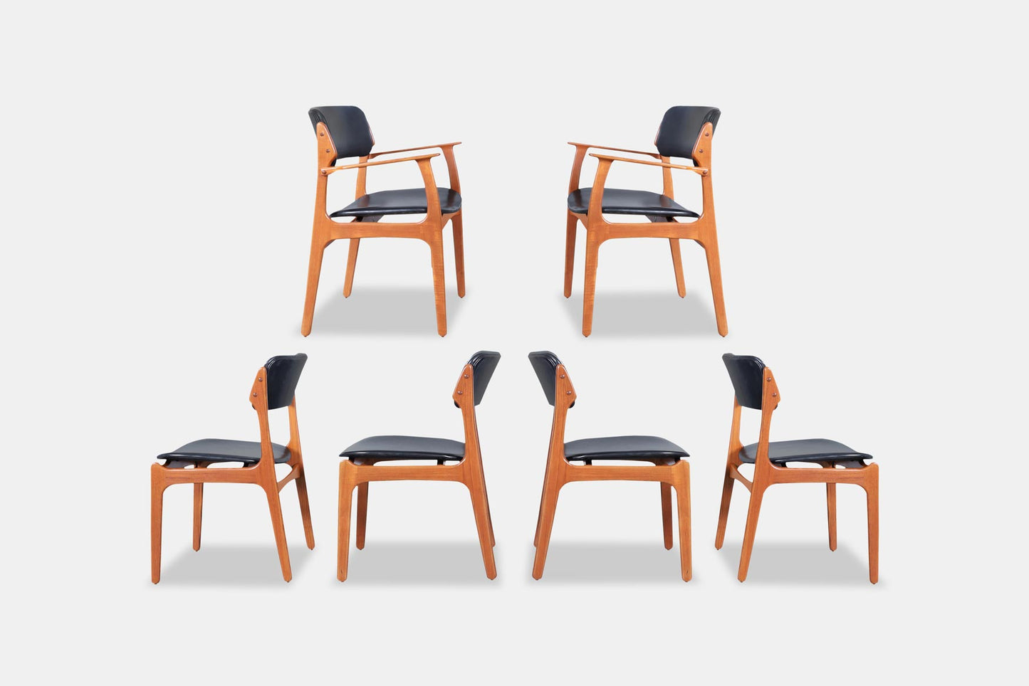 Danish Teak Dining Chairs Model OD-49 by Erik Buch for Oddense Maskinsnedkeri