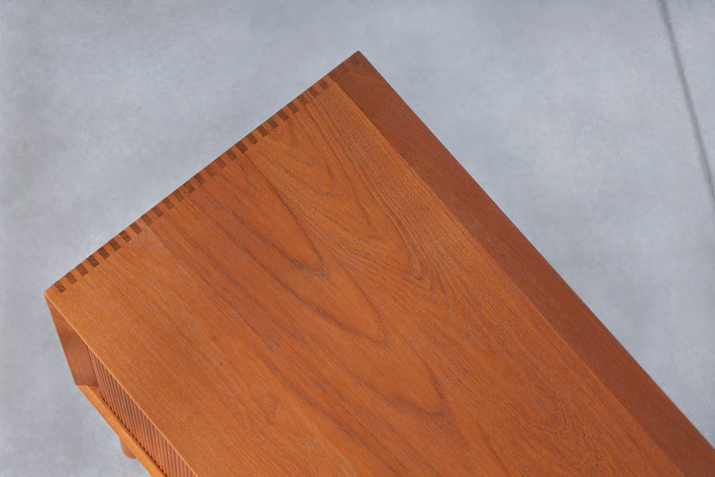 Danish Teak Tambour Door Credenza by Peter Hvidt and Orla Mølgaard-Nielsen