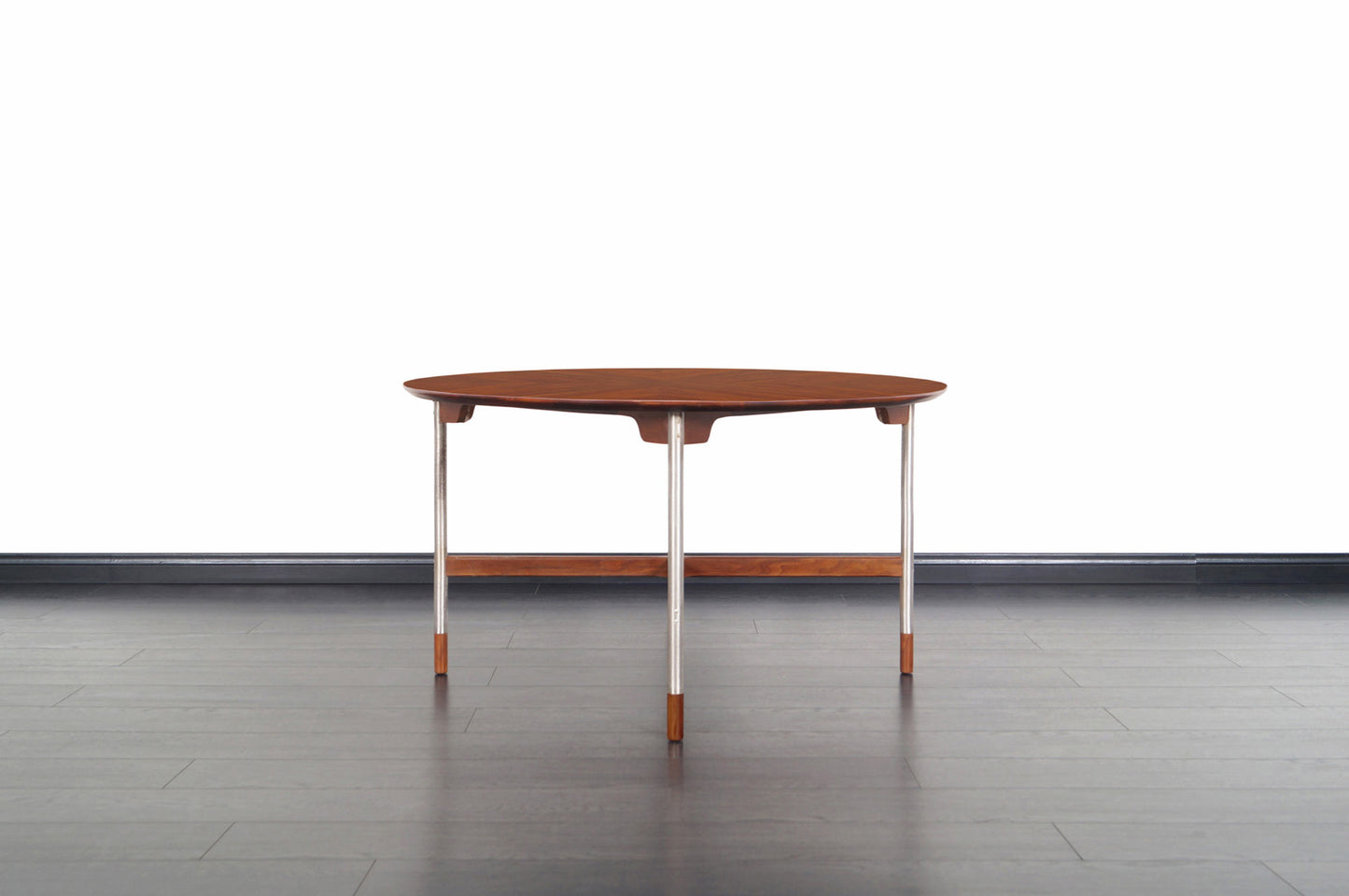 Mid-Century Walnut and Brushed Steel Table by Jack Cartwright