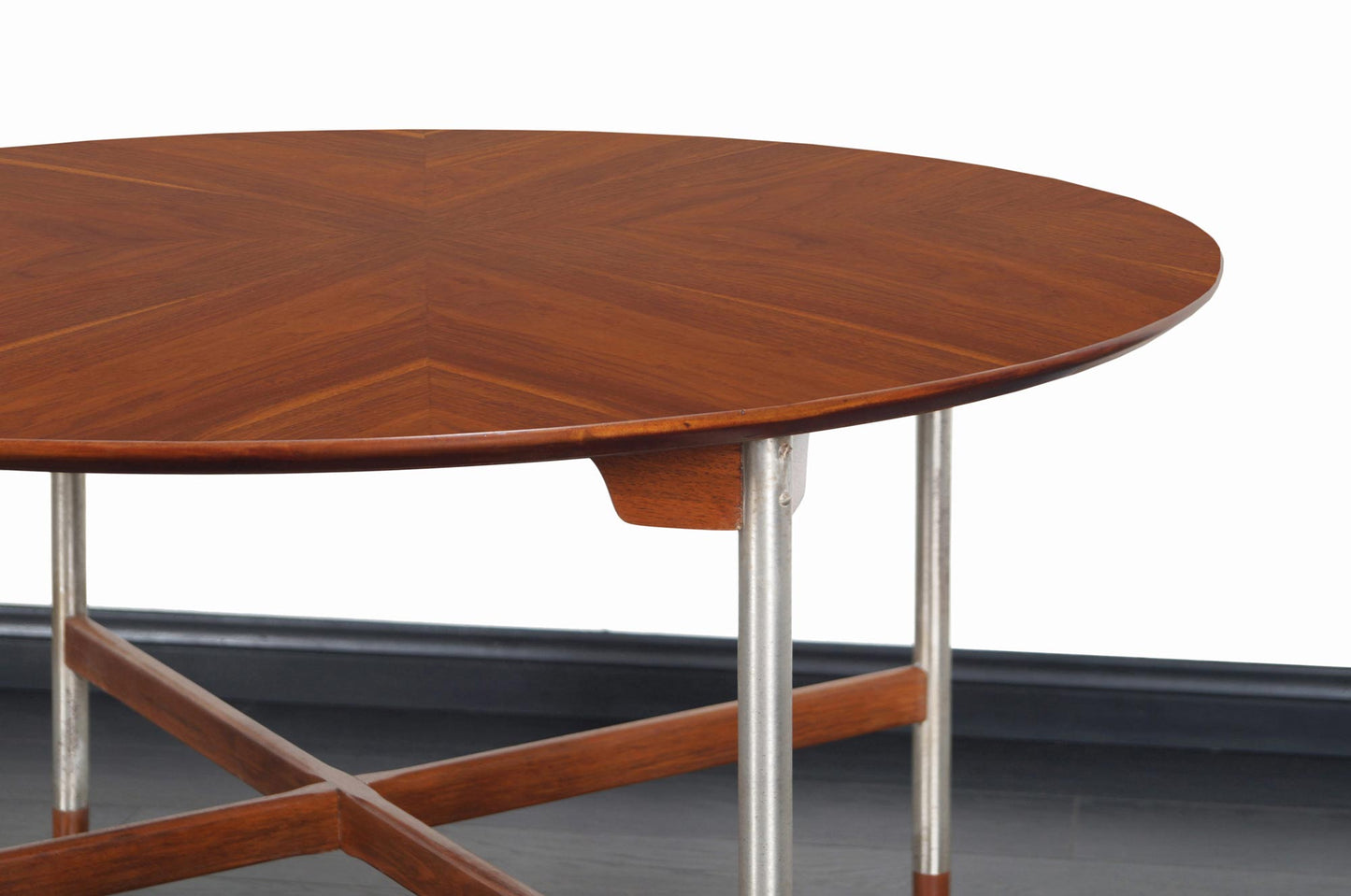 Mid-Century Walnut and Brushed Steel Table by Jack Cartwright