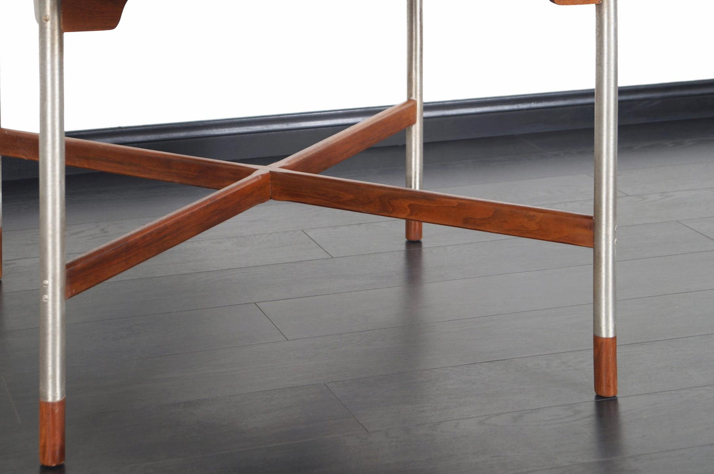 Mid-Century Walnut and Brushed Steel Table by Jack Cartwright