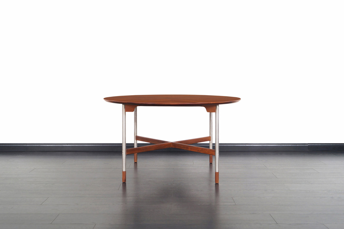 Mid-Century Walnut and Brushed Steel Table by Jack Cartwright