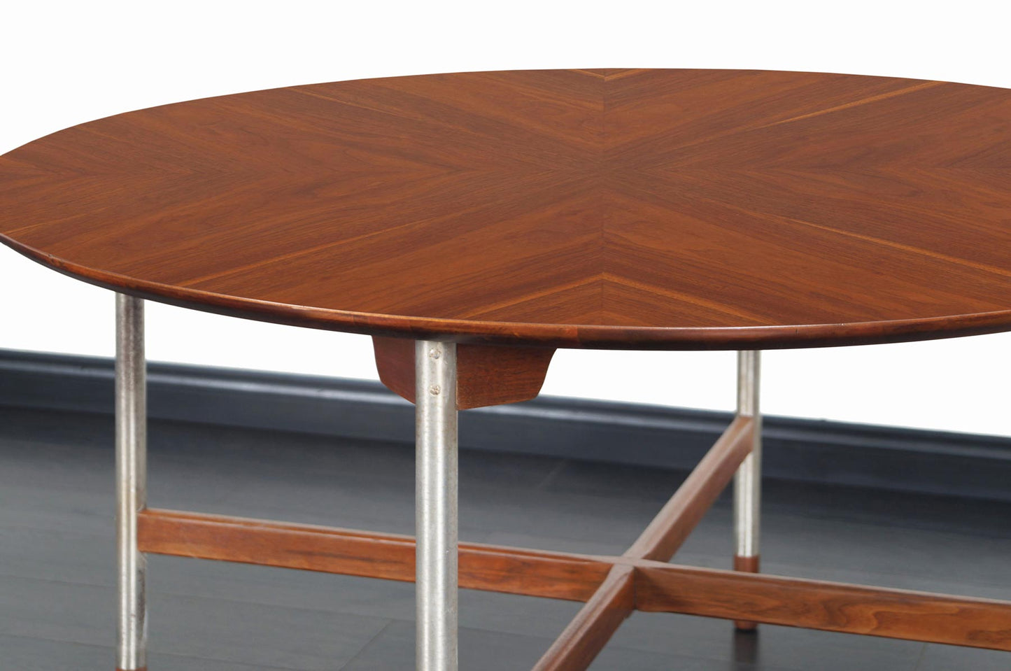 Mid-Century Walnut and Brushed Steel Table by Jack Cartwright
