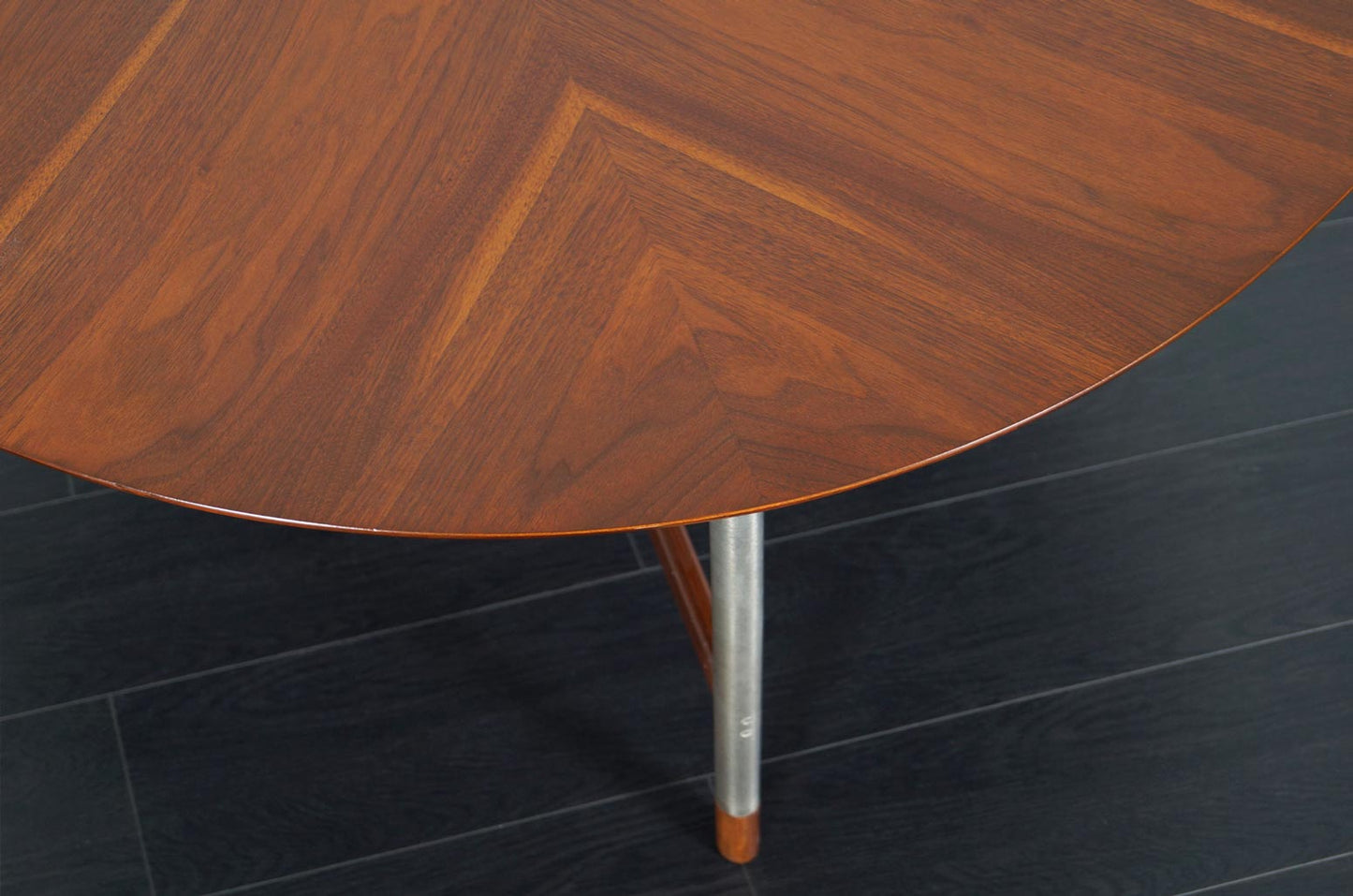 Mid-Century Walnut and Brushed Steel Table by Jack Cartwright
