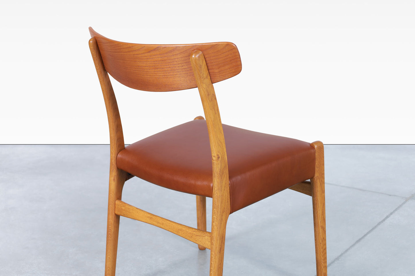 Danish Modern CH-23 Leather Dining Chairs by Hans J. Wegner