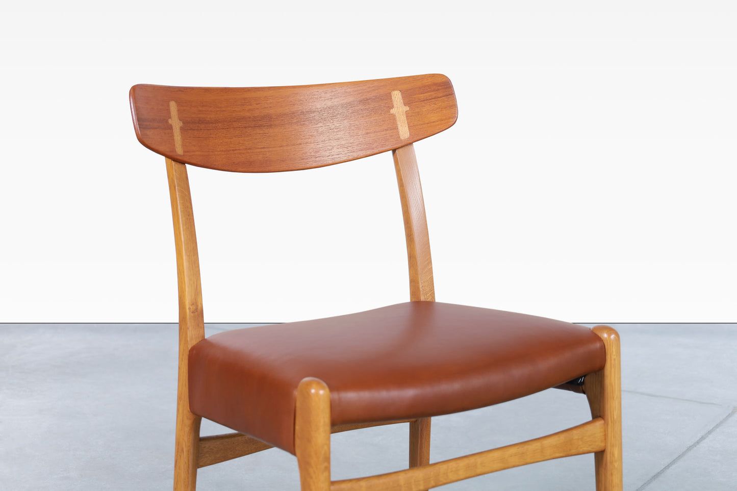 Danish Modern CH-23 Leather Dining Chairs by Hans J. Wegner