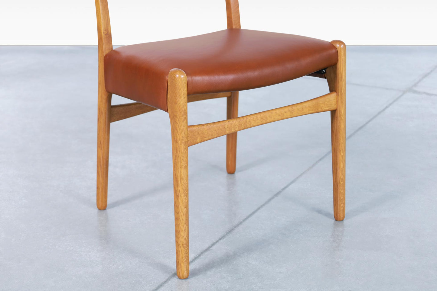 Danish Modern CH-23 Leather Dining Chairs by Hans J. Wegner