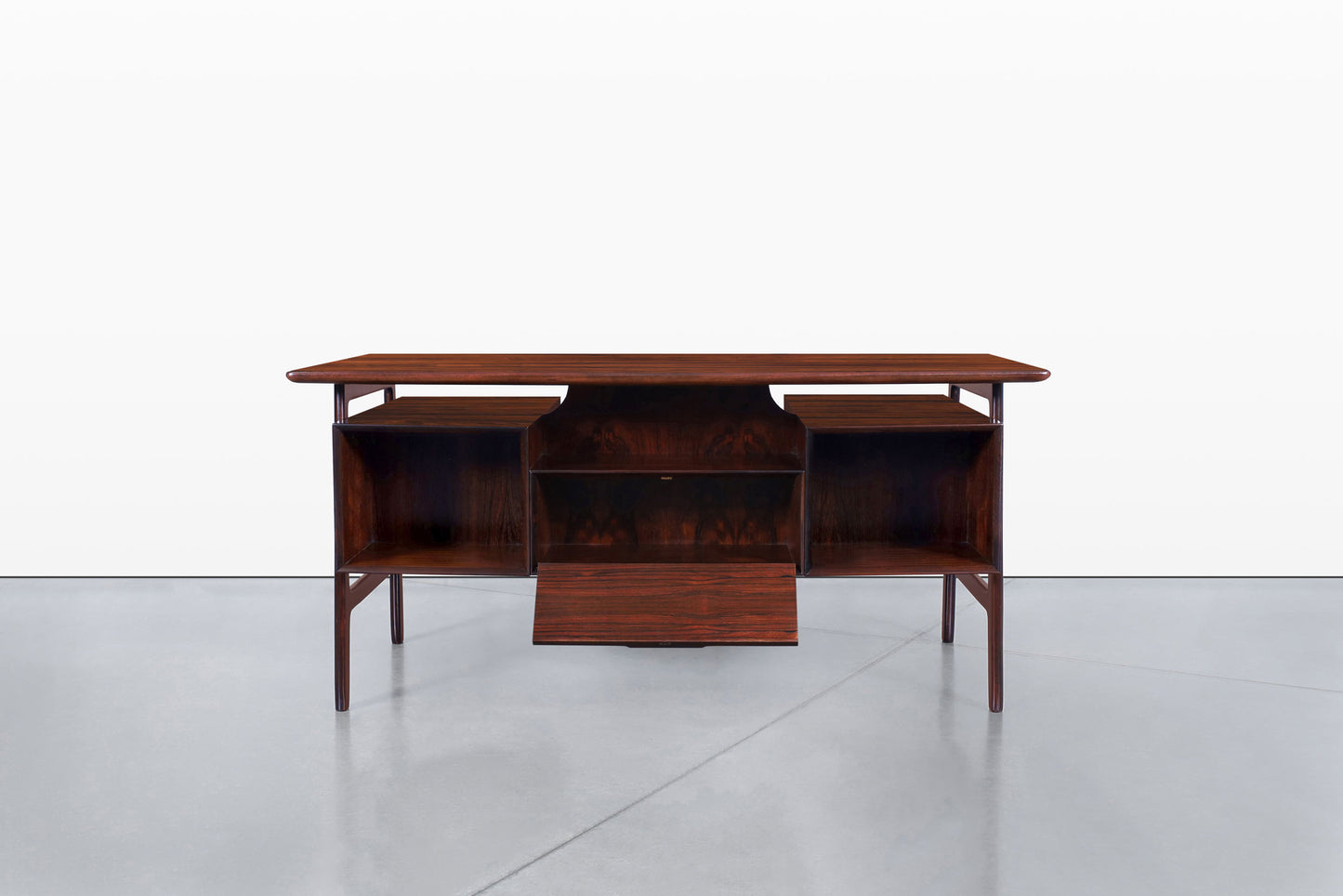 Danish Modern Floating Top Rosewood Desk Modern 75 by Gunni Omann