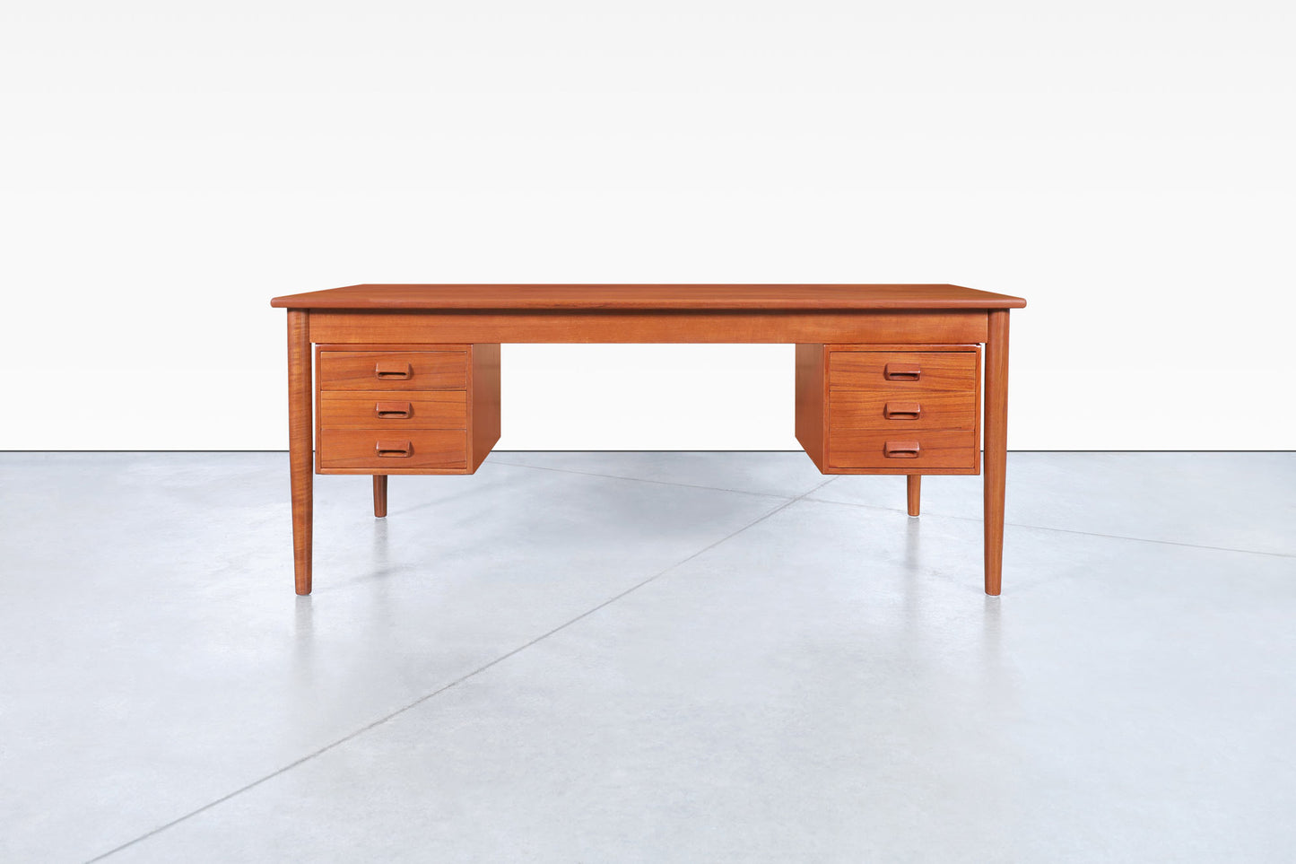 Danish Modern Teak Desk Model #130 by Børge Mogensen for Søborg Møbler