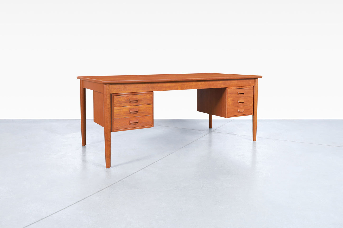Danish Modern Teak Desk Model #130 by Børge Mogensen for Søborg Møbler