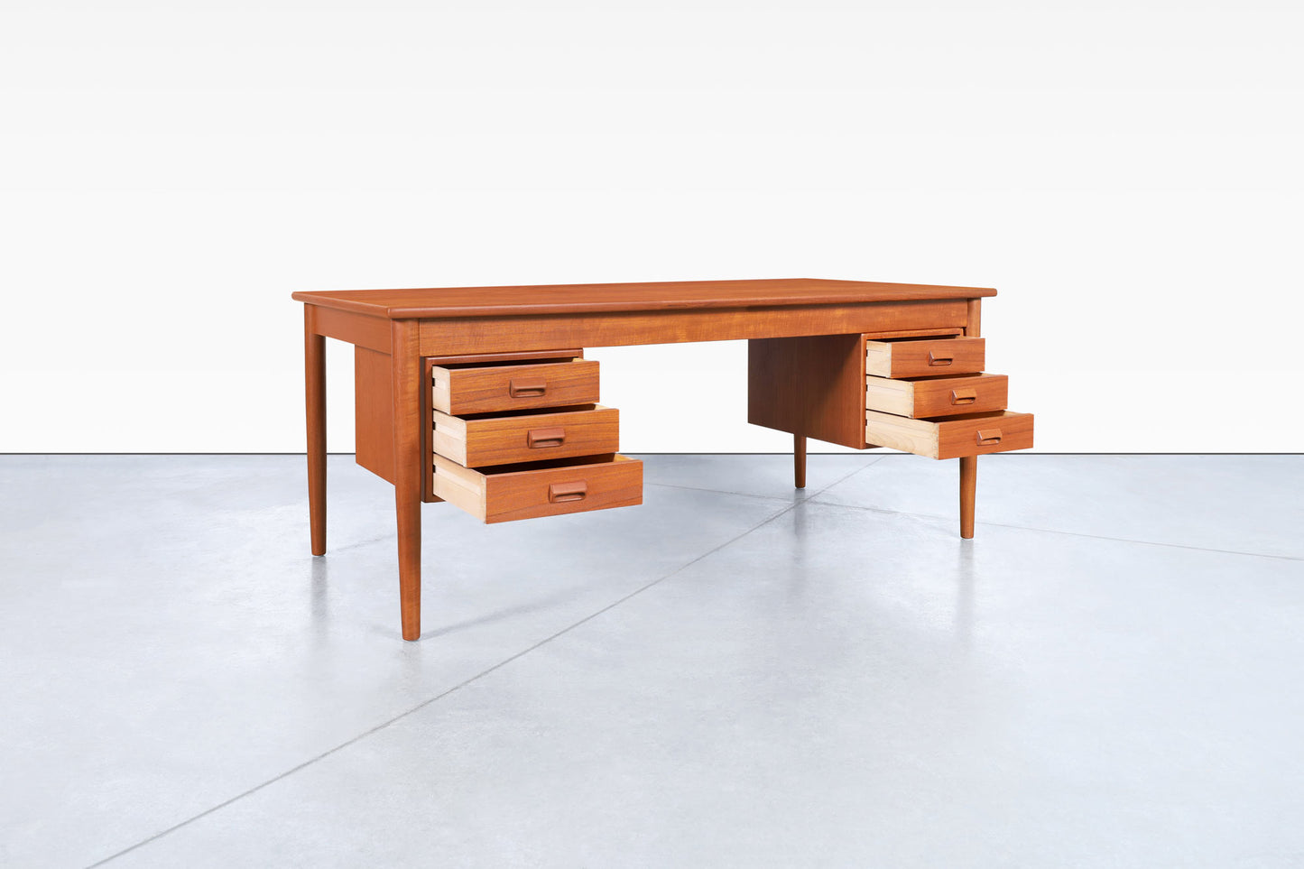 Danish Modern Teak Desk Model #130 by Børge Mogensen for Søborg Møbler