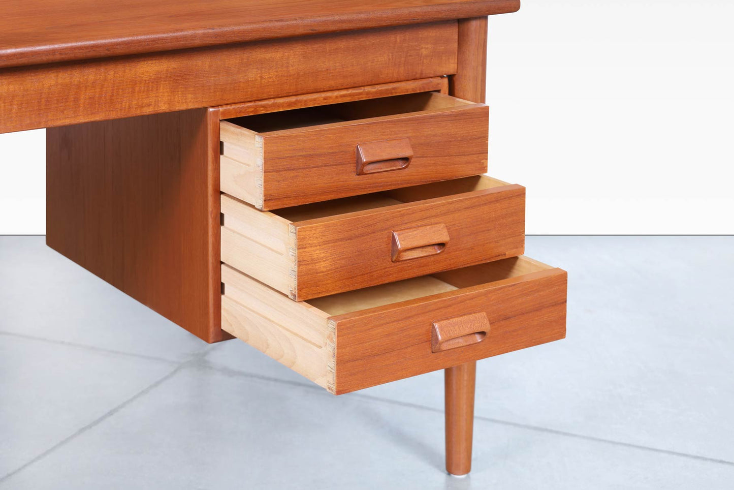 Danish Modern Teak Desk Model #130 by Børge Mogensen for Søborg Møbler