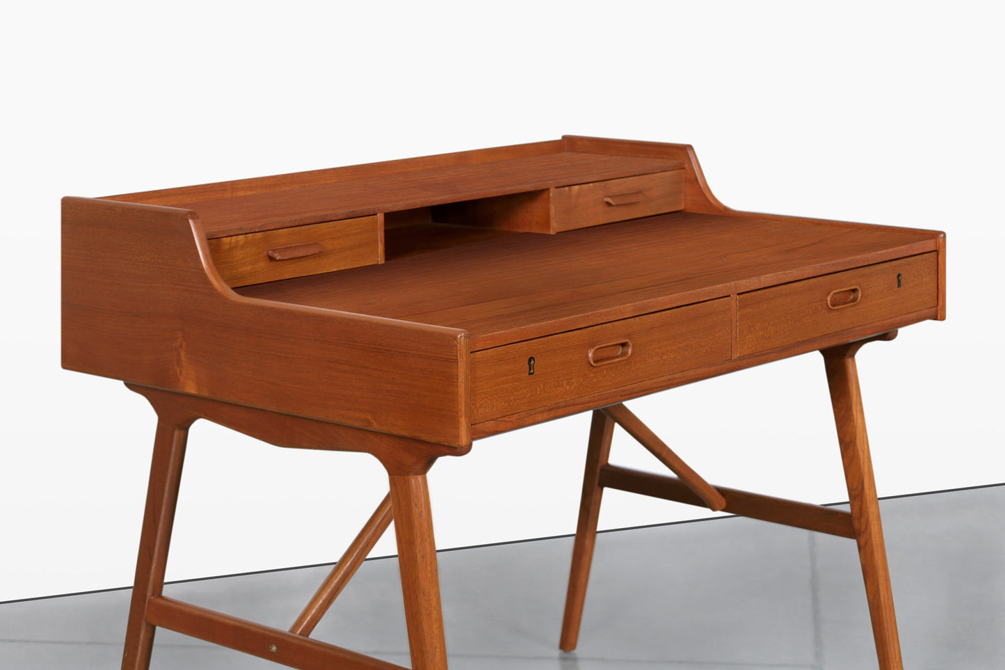 Danish Modern Teak Desk Model #64 by Arne Wahl Iversen