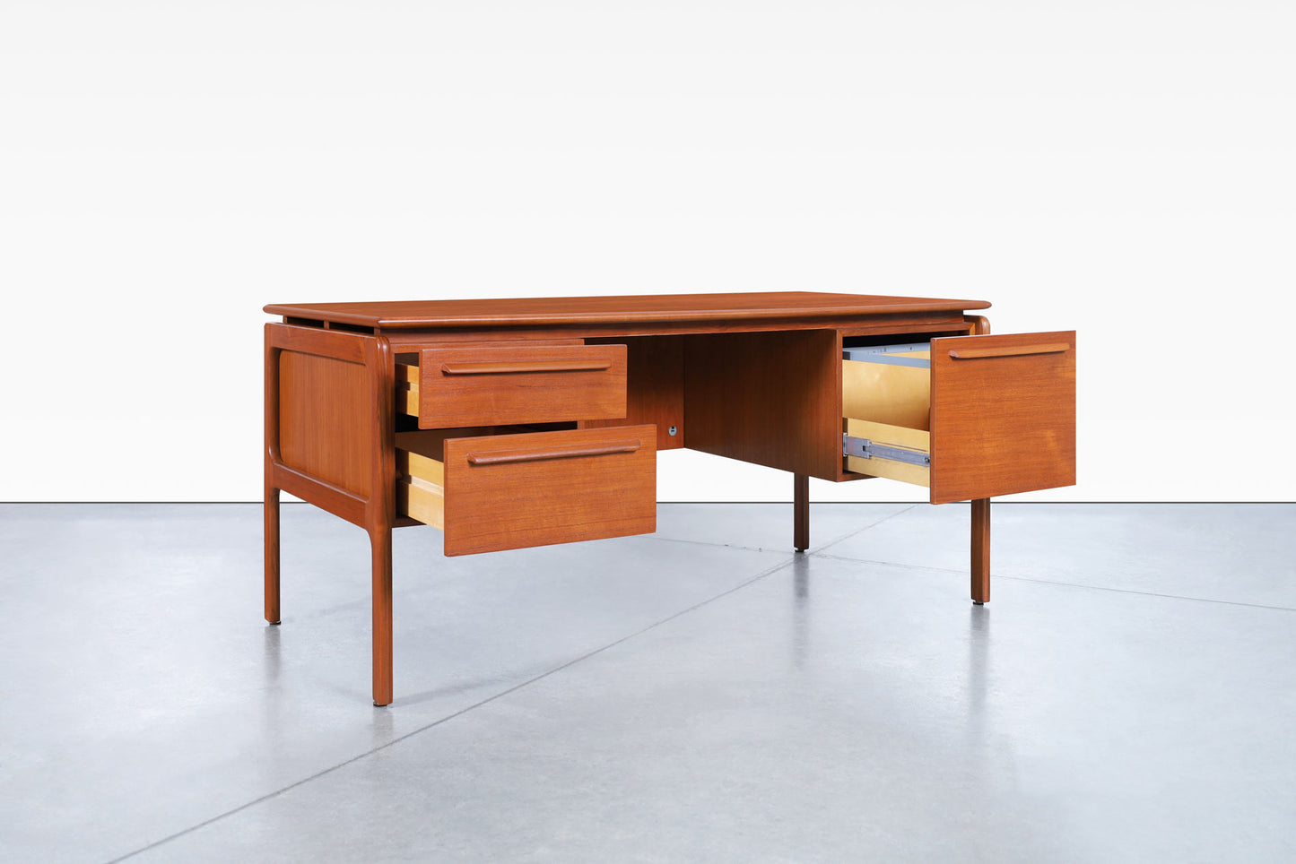 Danish Modern Teak Desk by Danflex