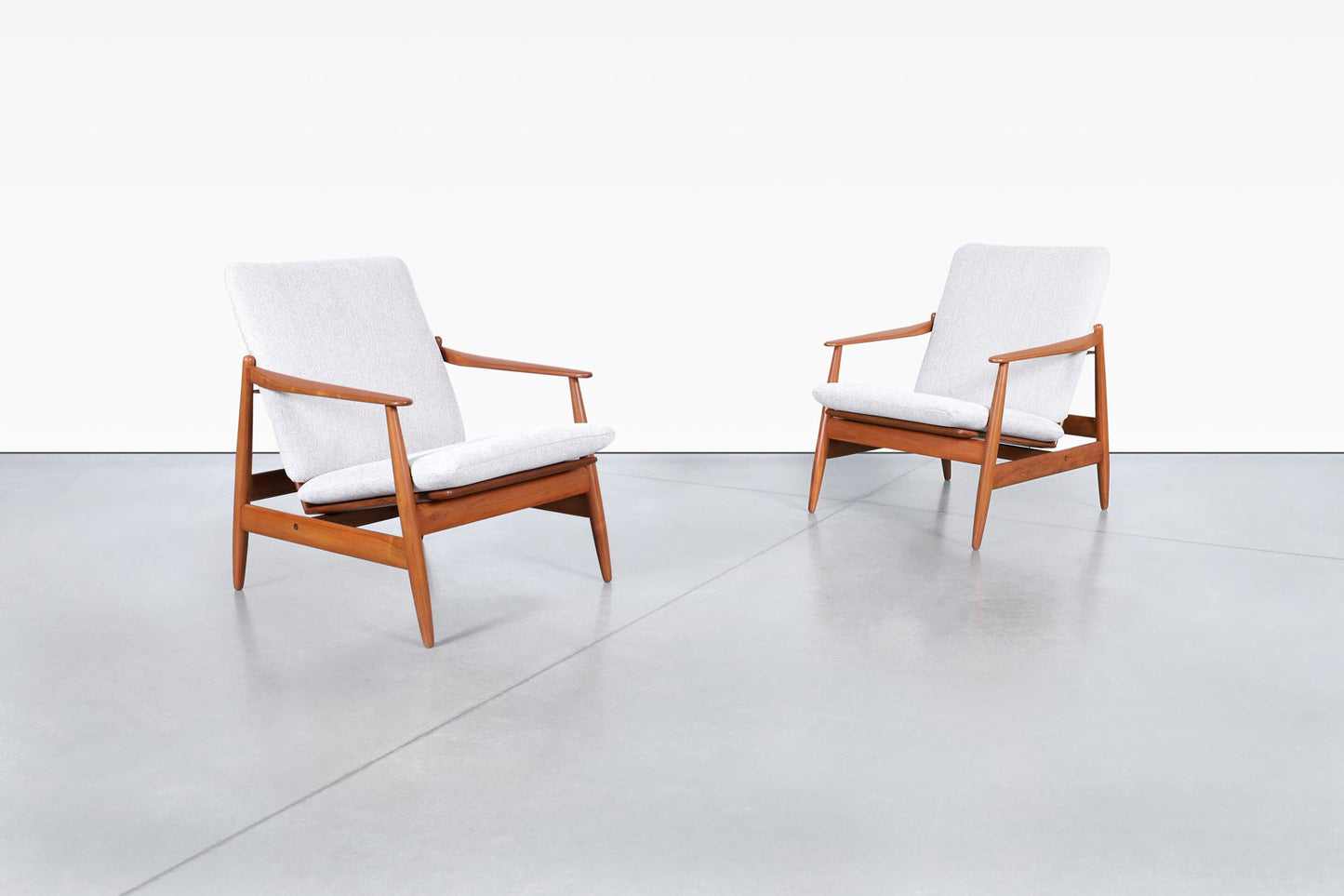 Danish Modern Teak Lounge Chairs by Hans Olsen for Frem Røjle