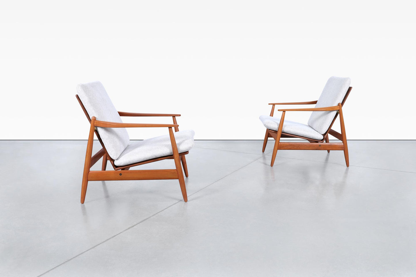 Danish Modern Teak Lounge Chairs by Hans Olsen for Frem Røjle