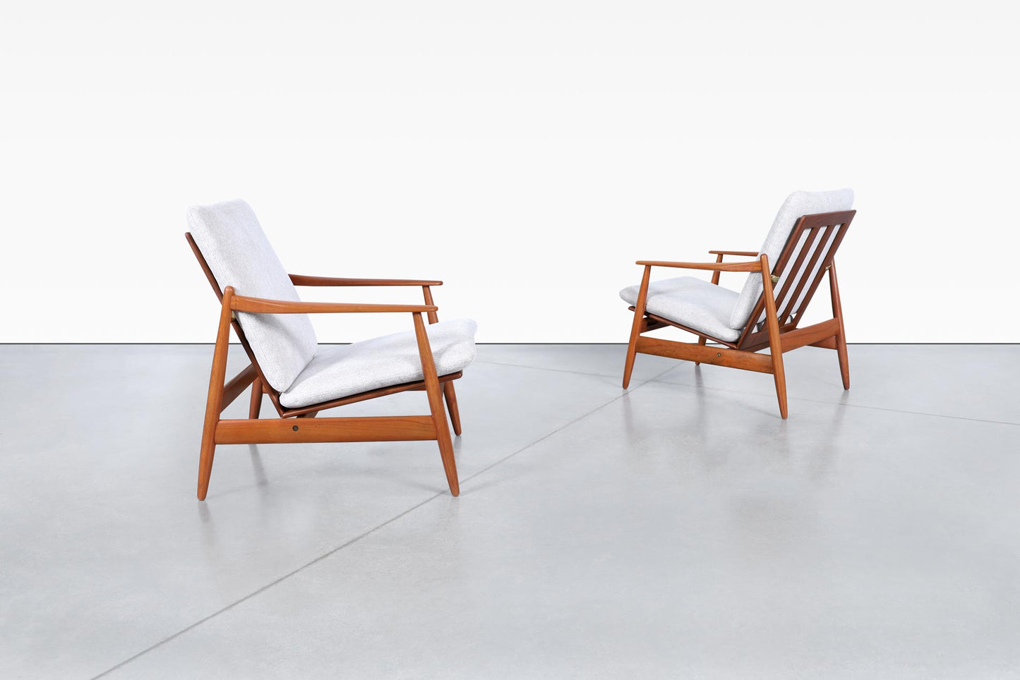 Danish Modern Teak Lounge Chairs by Hans Olsen for Frem Røjle