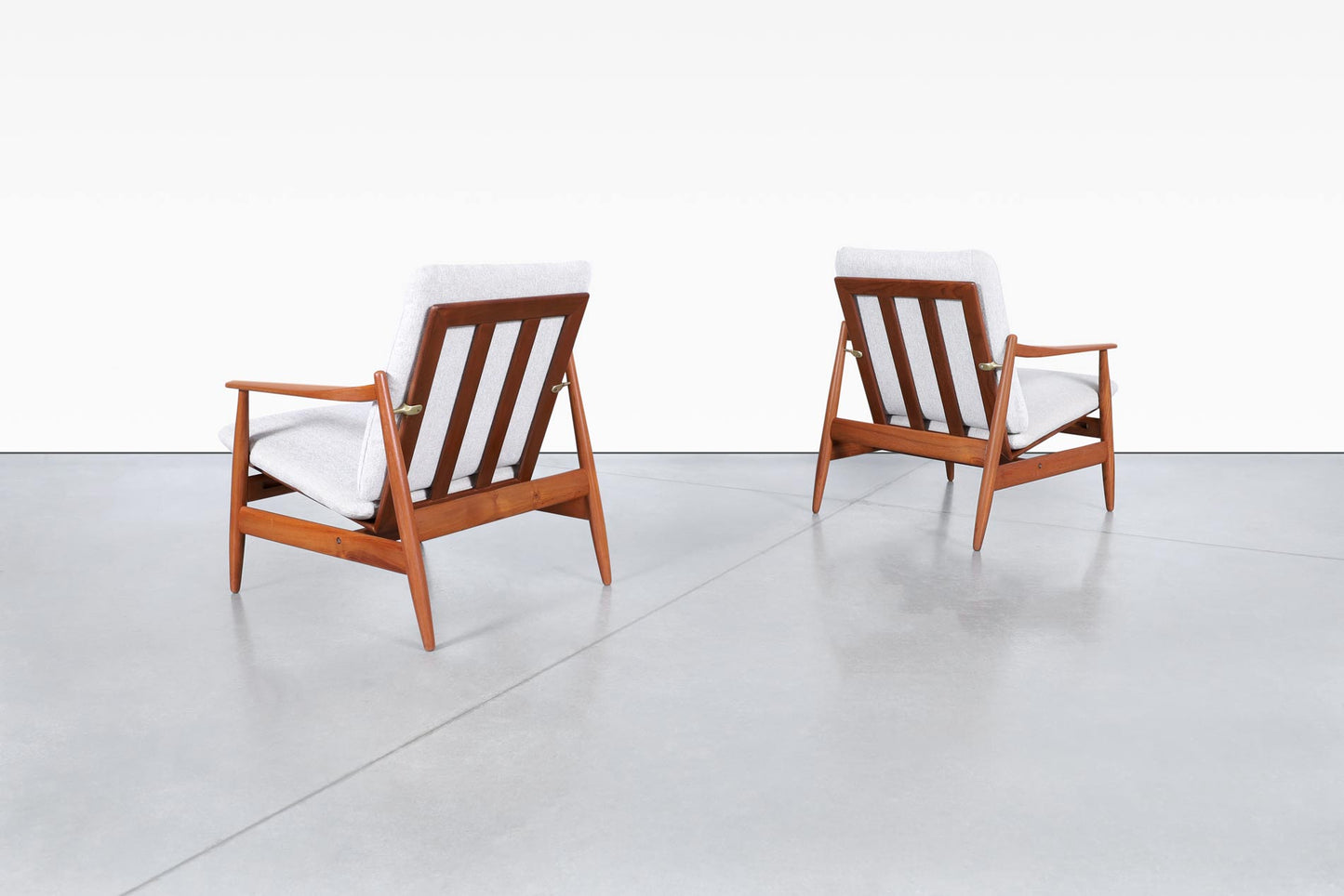 Danish Modern Teak Lounge Chairs by Hans Olsen for Frem Røjle