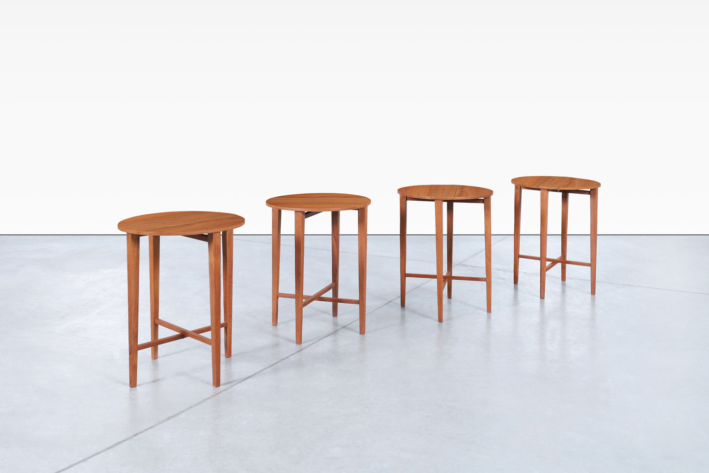 Danish Modern Teak Nesting Table by Carlo Jensen for Poul Hundevad