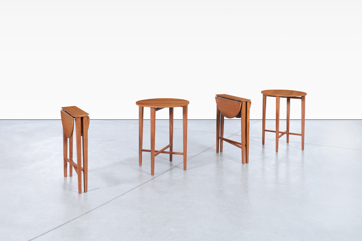 Danish Modern Teak Nesting Table by Carlo Jensen for Poul Hundevad