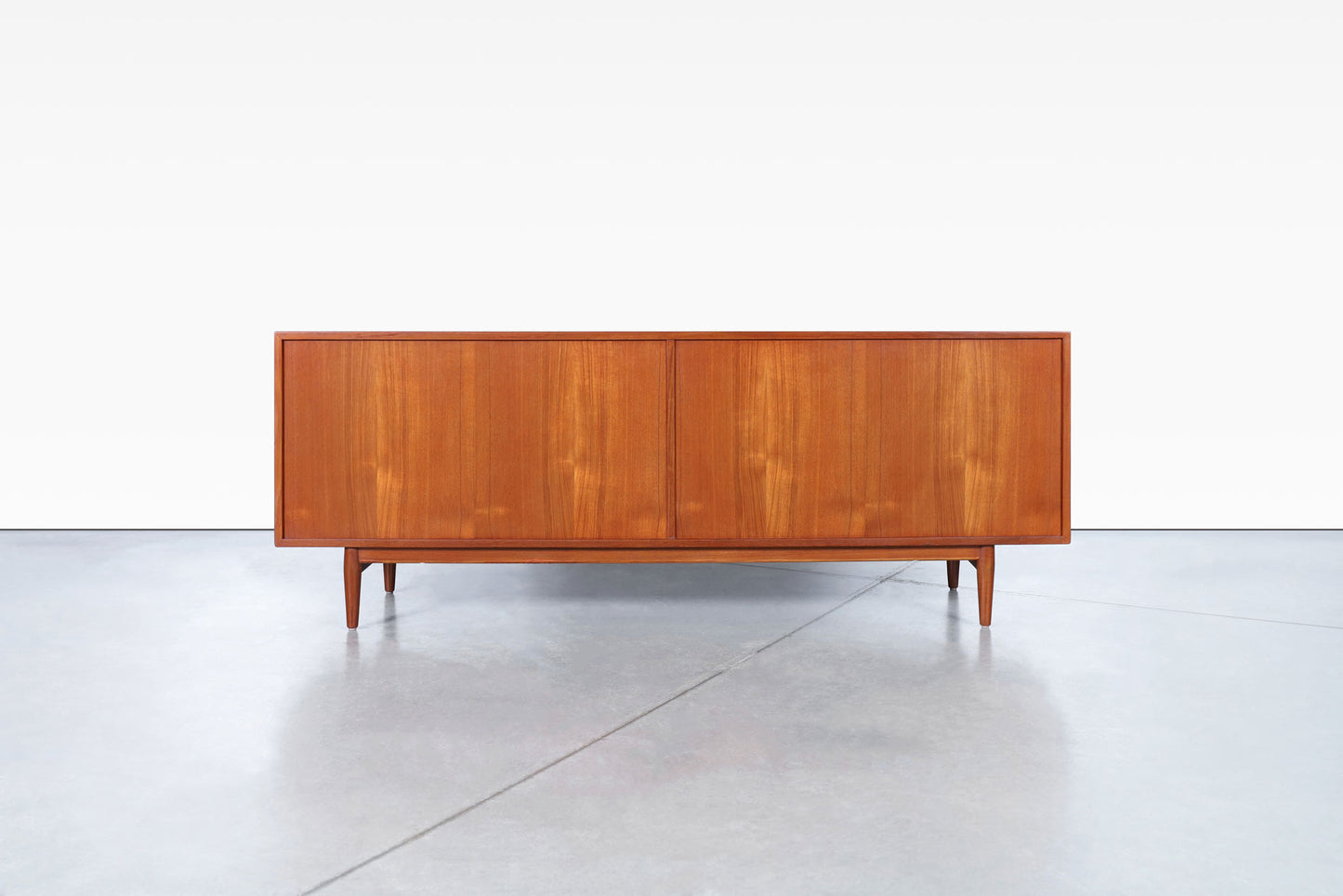 Danish Modern Teak Tambour Door Credenza by Arne Vodder