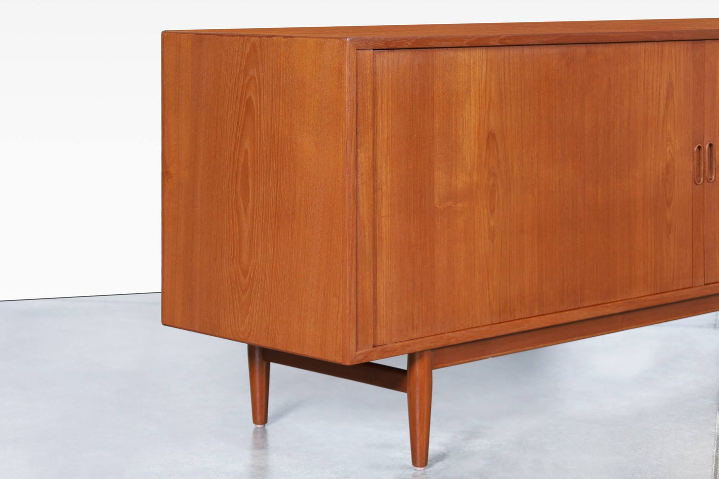 Danish Modern Teak Tambour Door Credenza by Arne Vodder