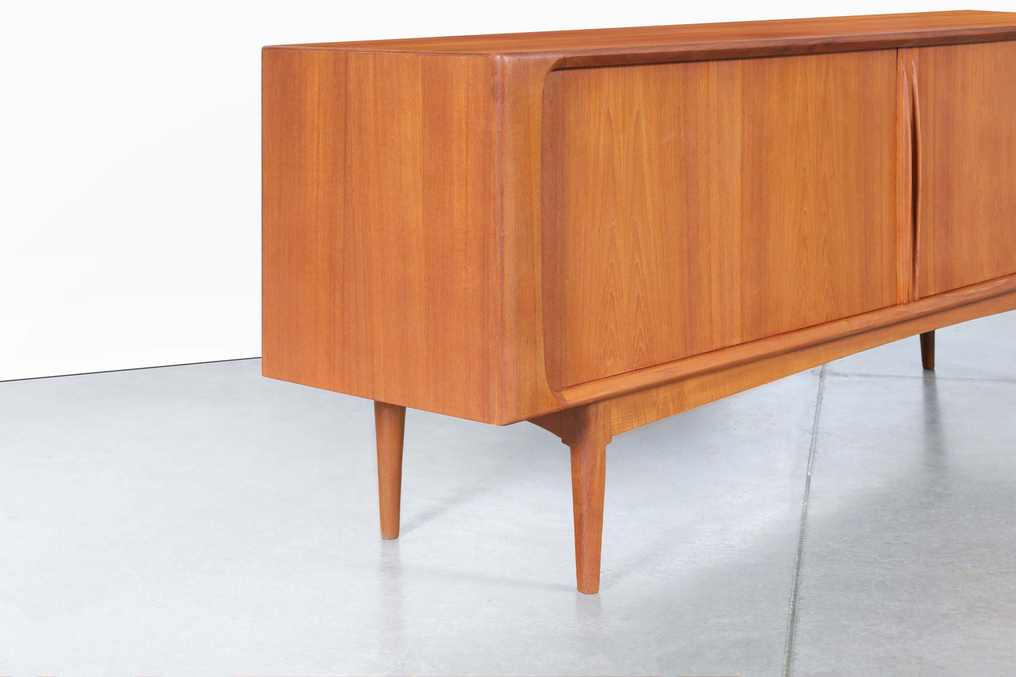 Danish Modern Teak Tambour Door Credenza by Bernhard Pedersen & Son