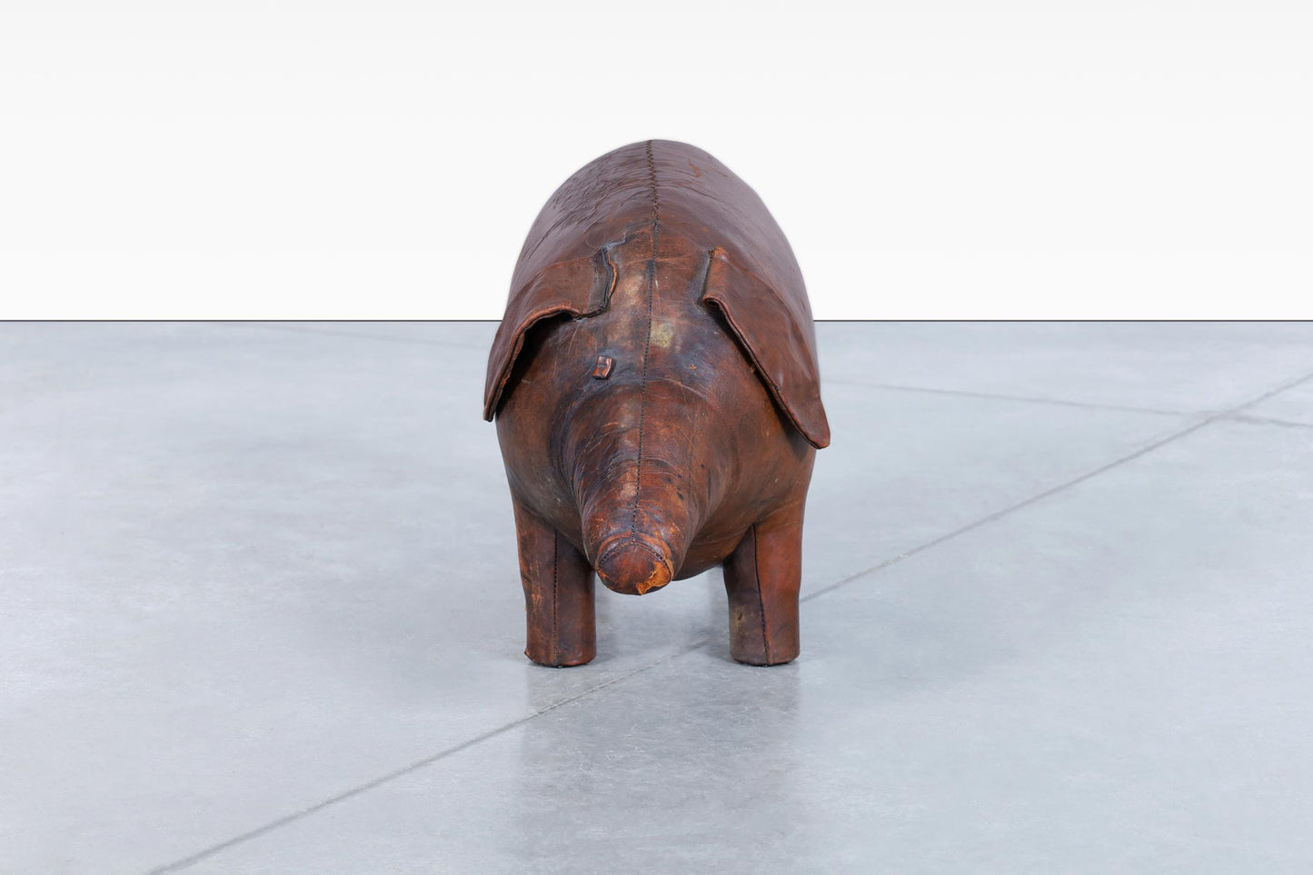 Dimitri Omersa Leather Pig Footstool for Abercrombie and Fitch