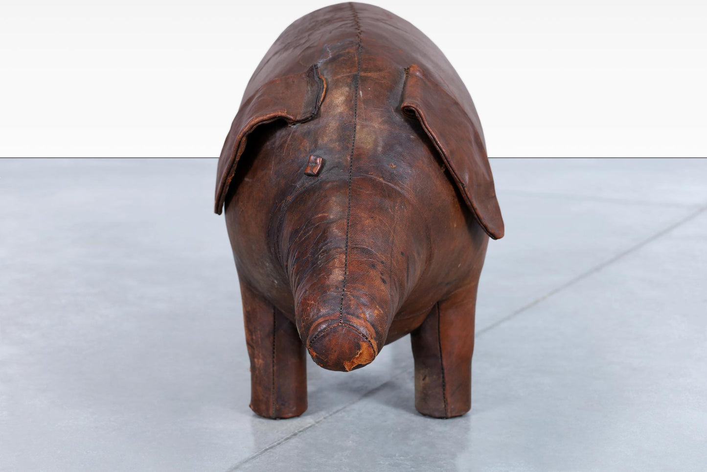 Dimitri Omersa Leather Pig Footstool for Abercrombie and Fitch