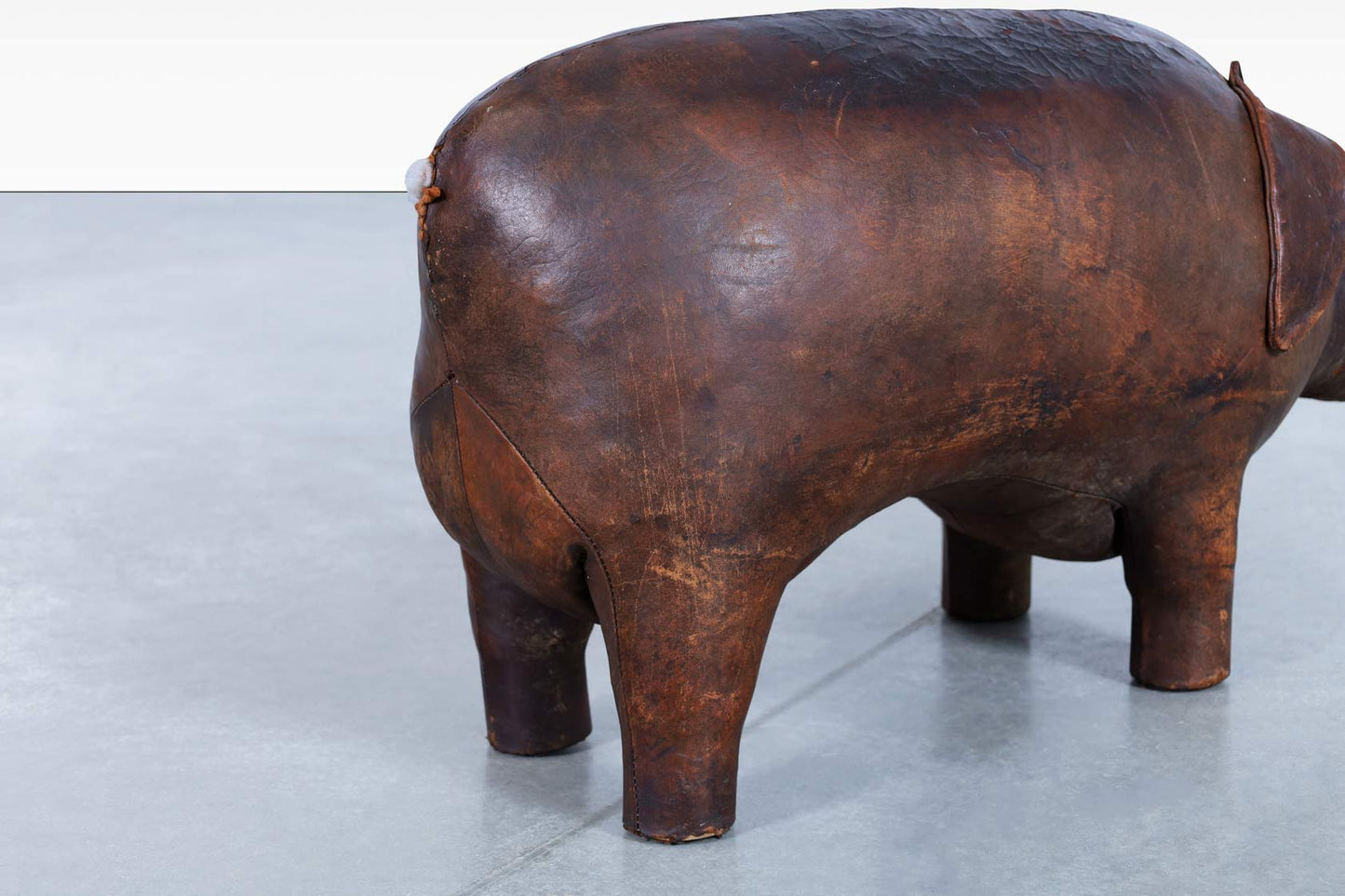 Dimitri Omersa Leather Pig Footstool for Abercrombie and Fitch