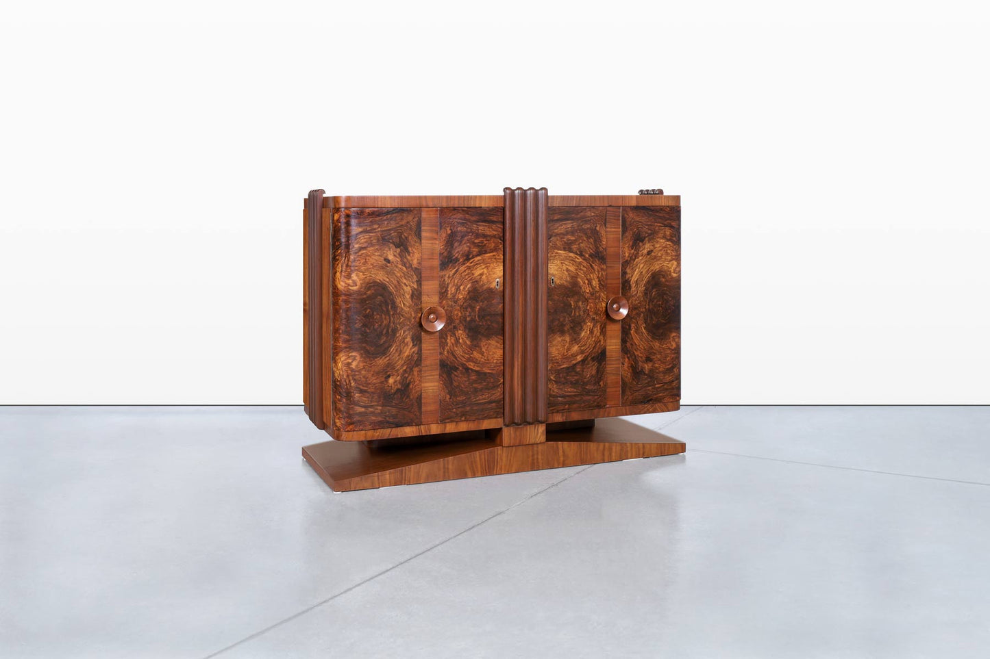 French Art Deco Walnut Sideboard