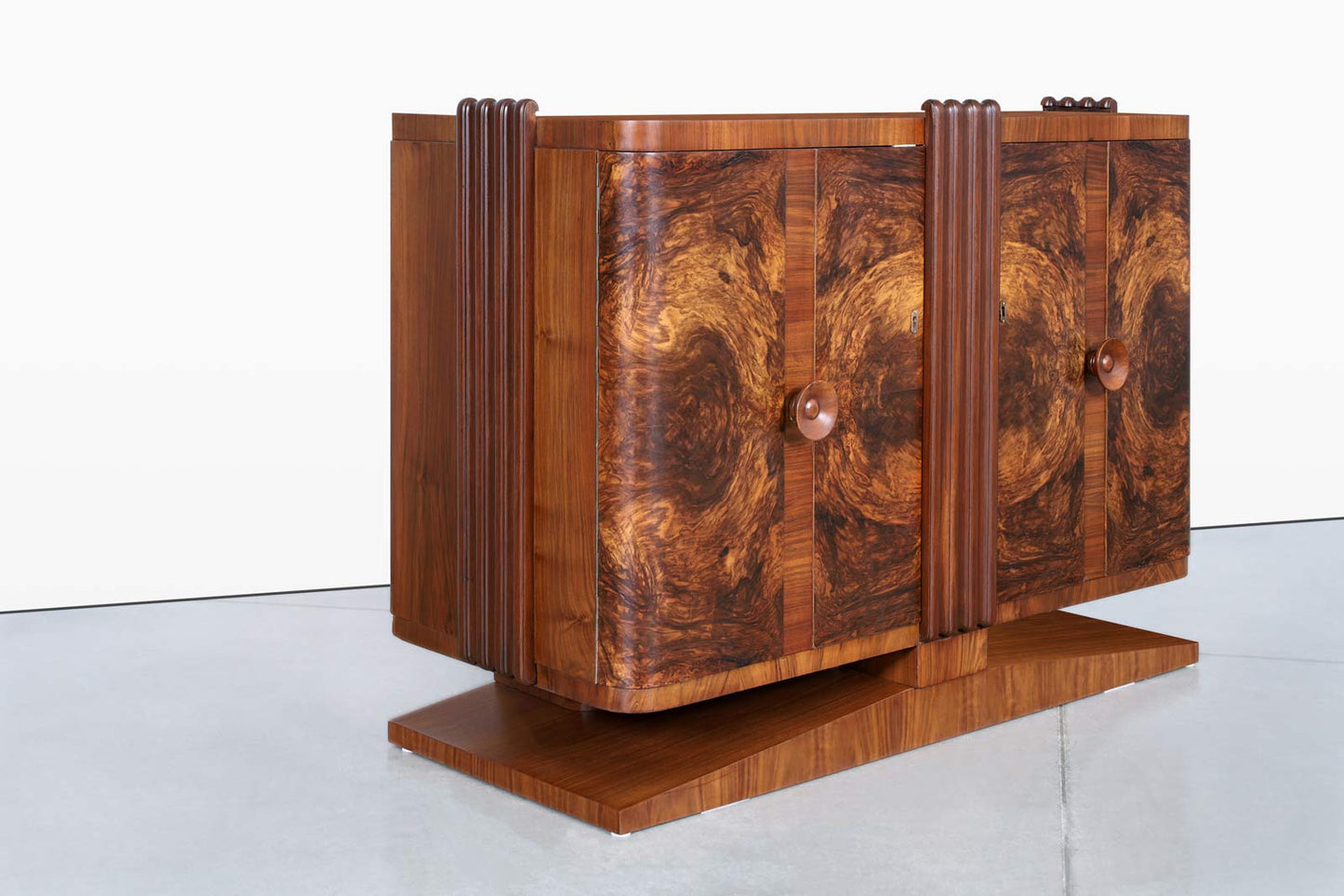 French Art Deco Walnut Sideboard