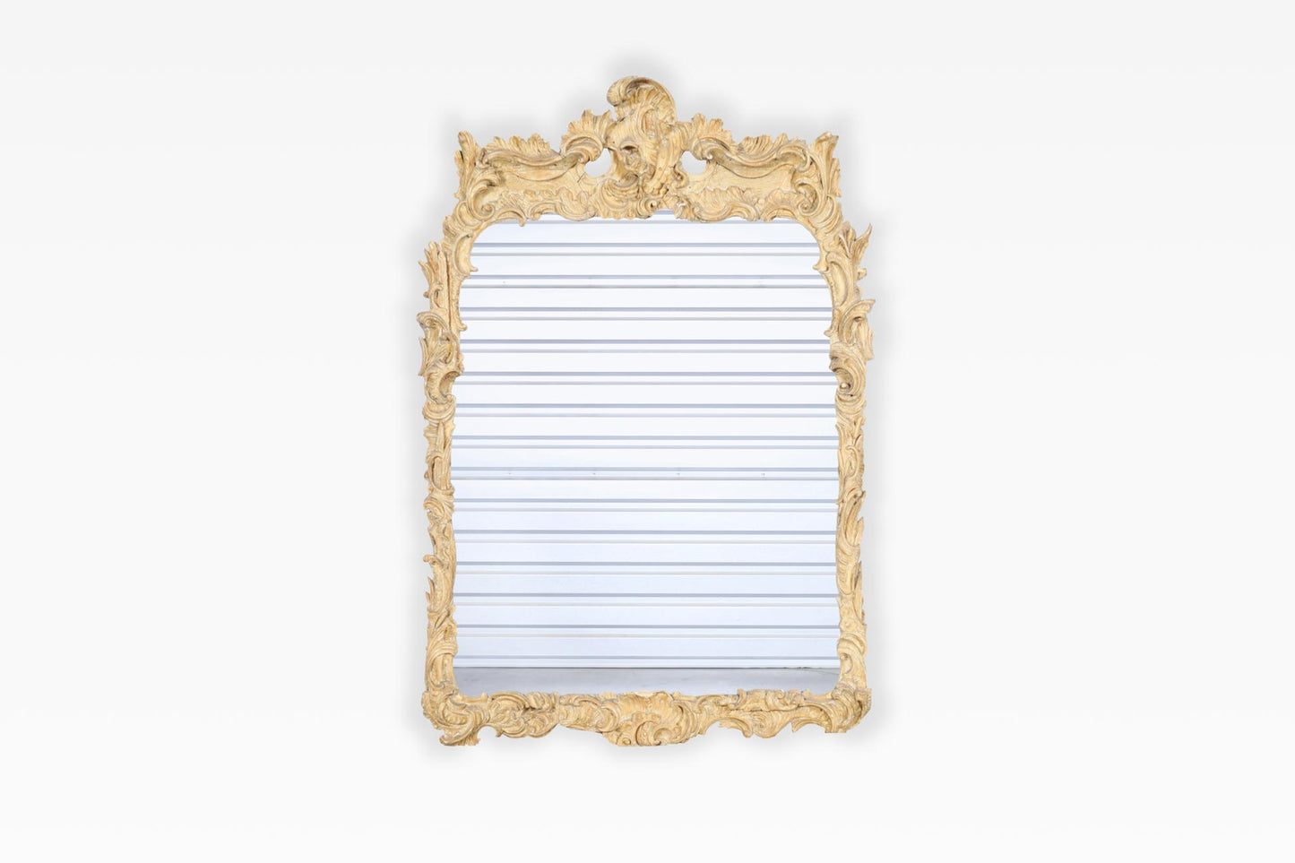 French Louis XV Carved Wood Mirror
