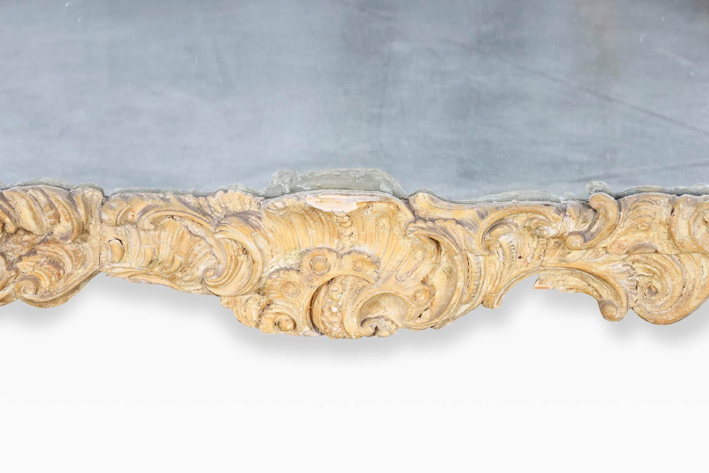 French Louis XV Carved Wood Mirror