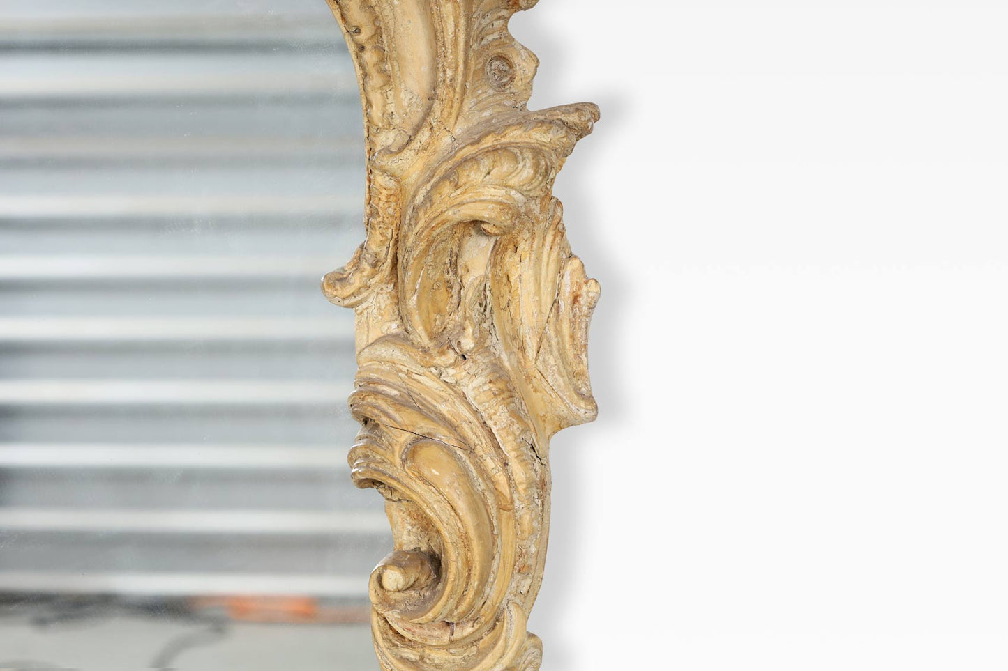 French Louis XV Carved Wood Mirror