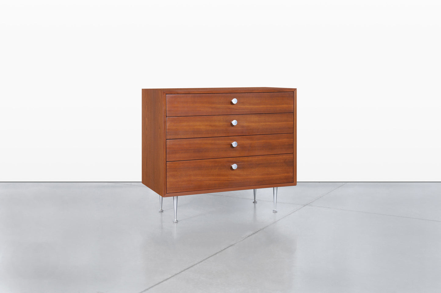 George Nelson Walnut Thin Edge Chest of Drawers for Herman Miller