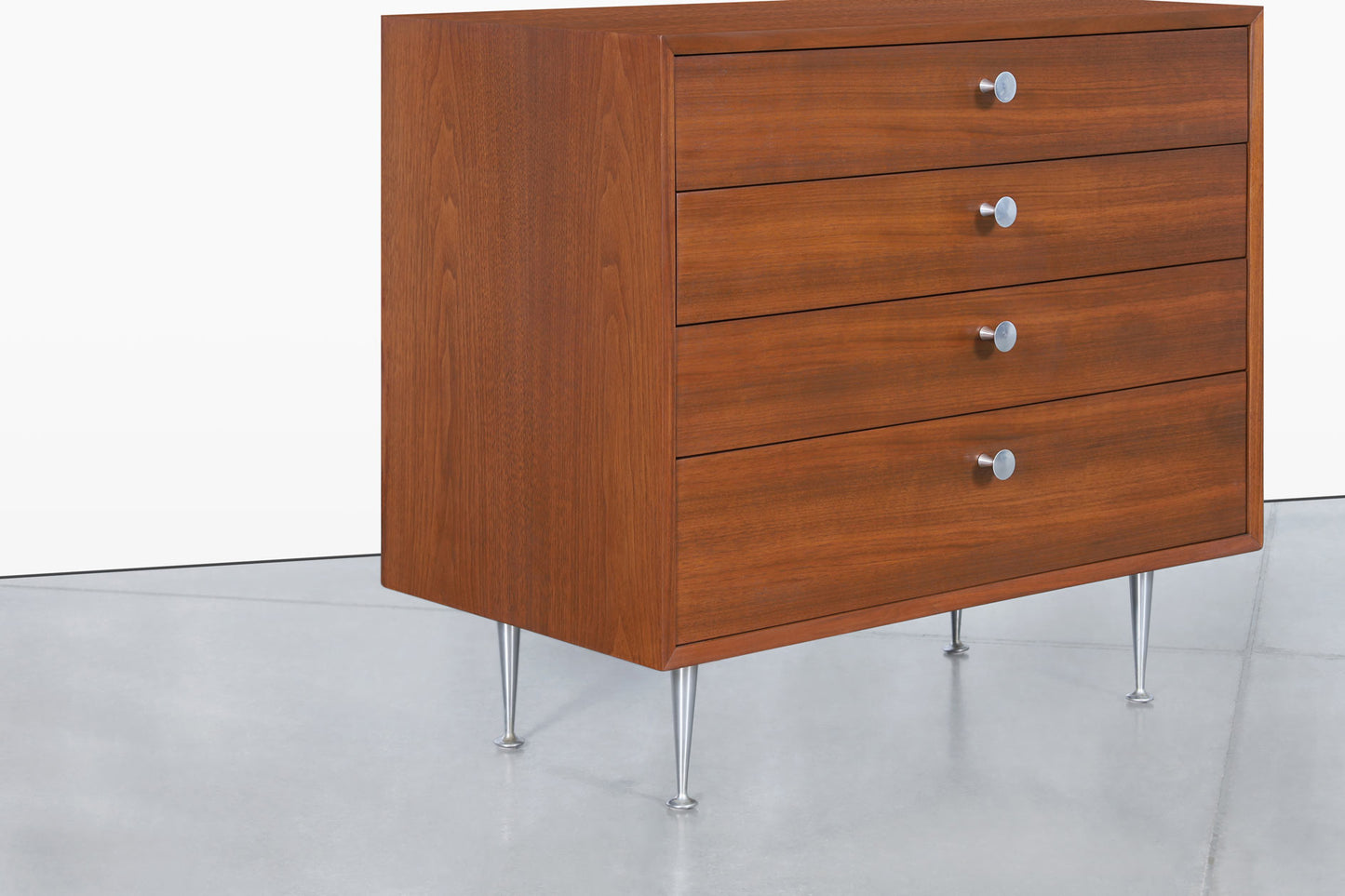 George Nelson Walnut Thin Edge Chest of Drawers for Herman Miller