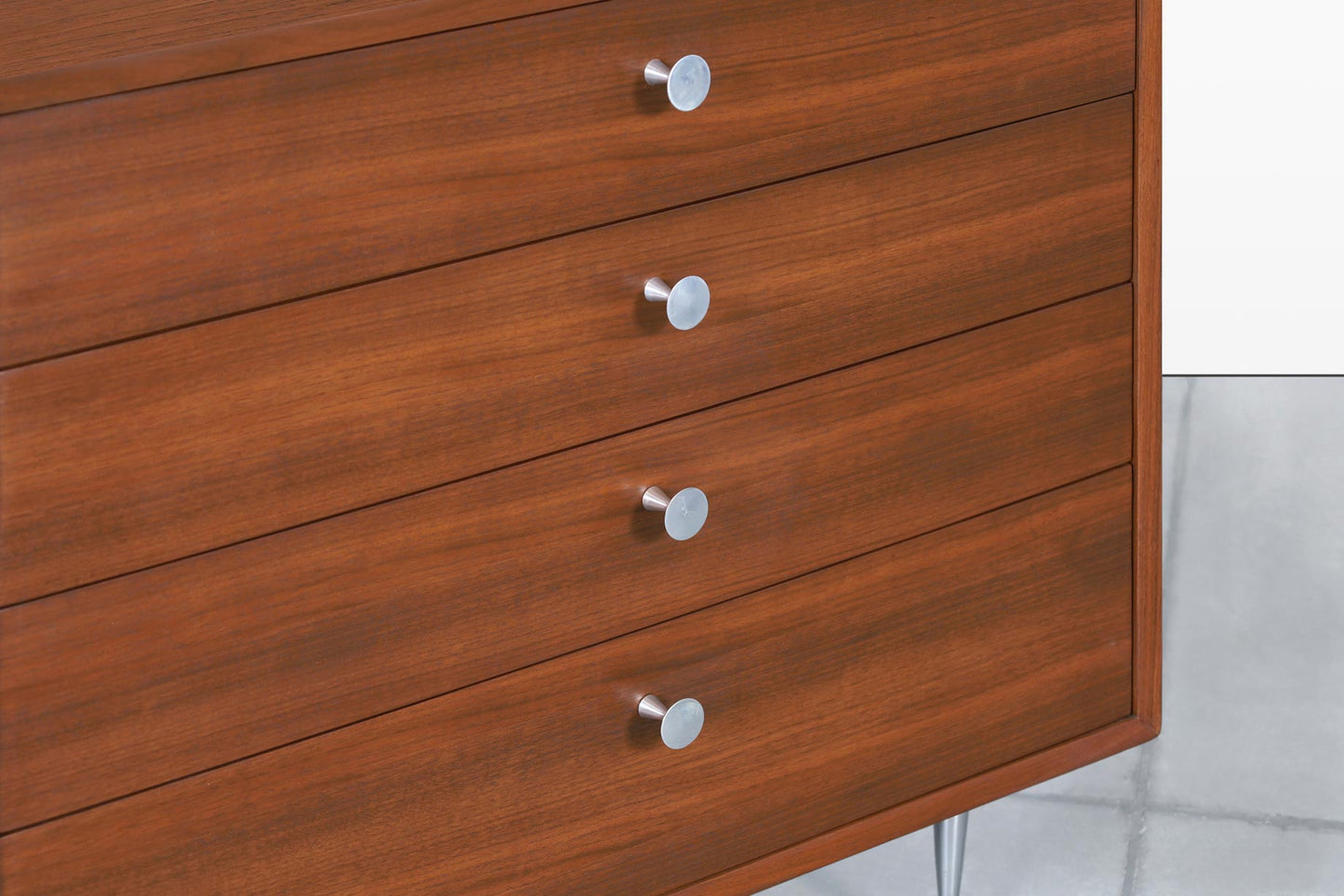 George Nelson Walnut Thin Edge Chest of Drawers for Herman Miller