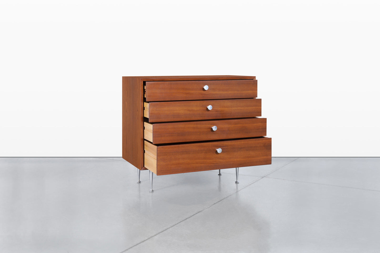 George Nelson Walnut Thin Edge Chest of Drawers for Herman Miller