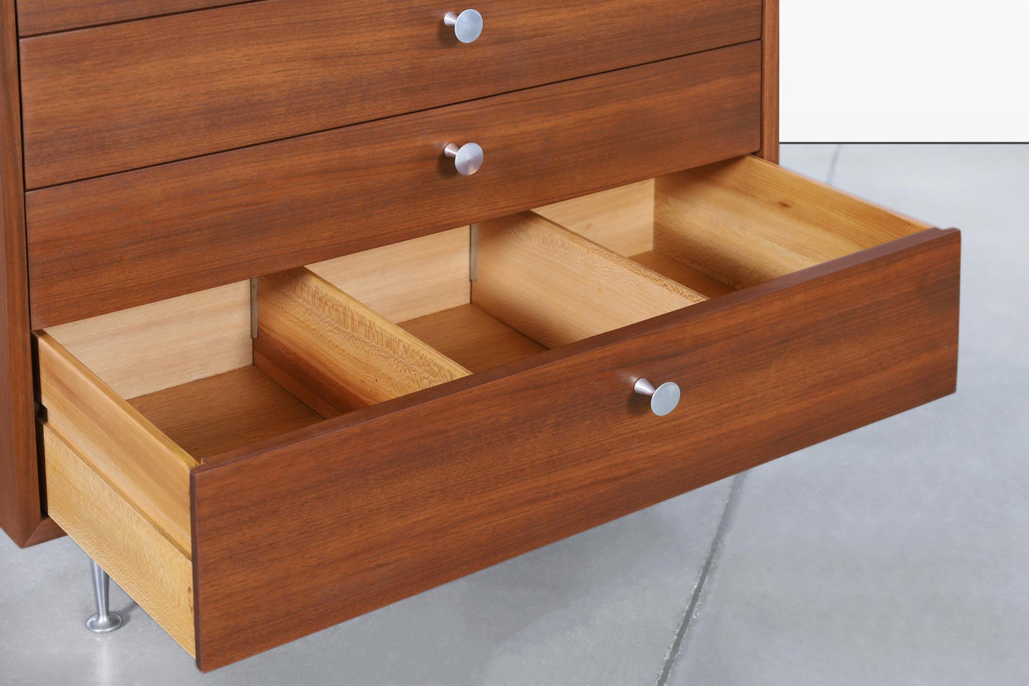 George Nelson Walnut Thin Edge Chest of Drawers for Herman Miller